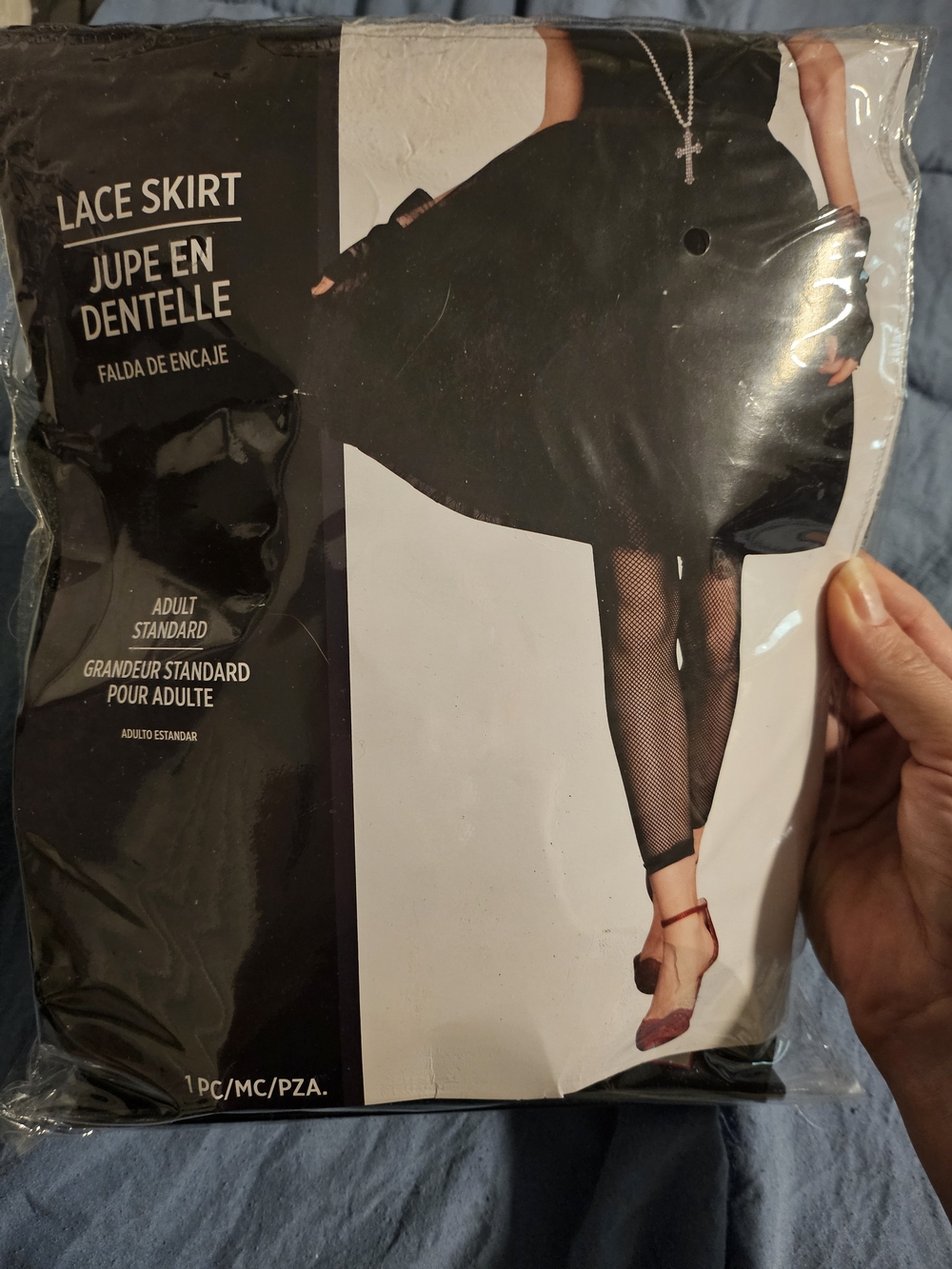 Black Lace Skirt - Fishnet Skirt Only - 80s Madonna Look